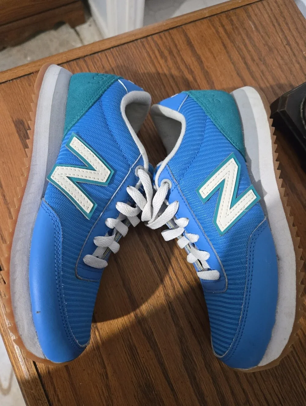 New Balance Bright Blue Sneakers with Teal Accent